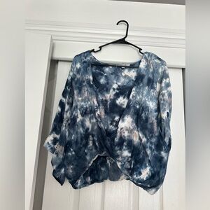 Young Fabulous & Broke Navy Tie-Dye Kimono
